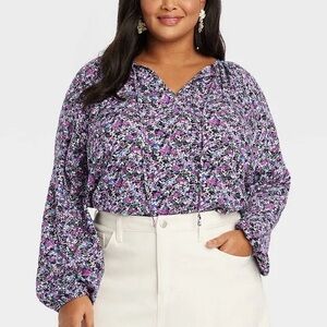 Women's Floral Long Sleeve Top